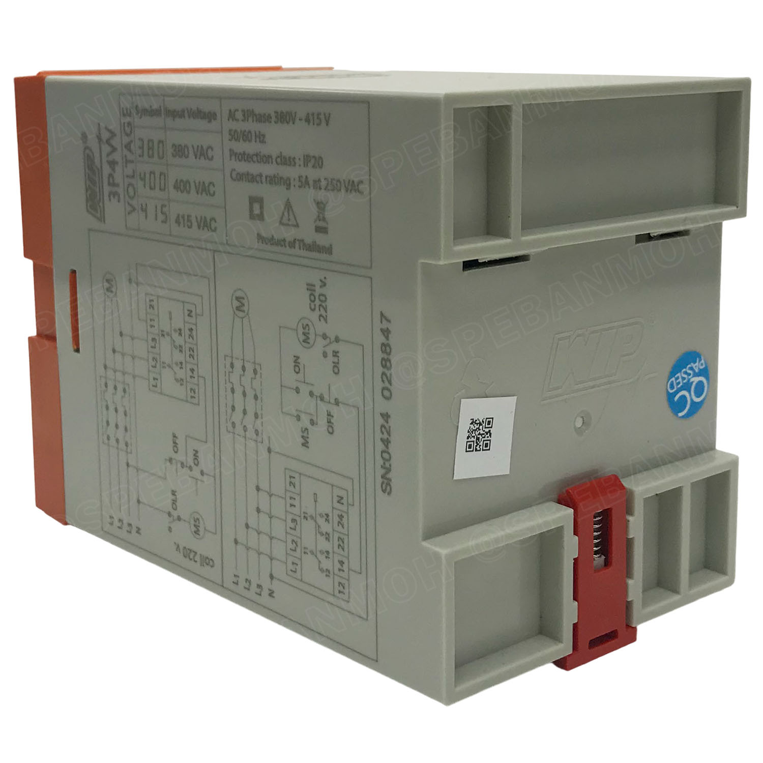 [ 1ชิ้น ] WIP W-PR3 Digital Phase Protector เฟสโปรเทคชั่น 3 เฟส 4 สาย 380V 3P 4W อุปกรณ์ป้องกันไฟตก ไฟเกิน 380V-415V Under Over Voltage Phase Protector Intelligent Over Voltage Protector ปรับแรงดัน สูงต่ำ ต่ำตัด เกินตัด ป้องกันการต่อสายผิด ป้องกันการต่อสา