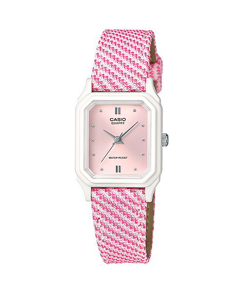 CASIO NORMAL รุ่น LQ-142LB-4A2 สีชมพู สายผ้า เรือนเล็ก สินค้าของเเท้