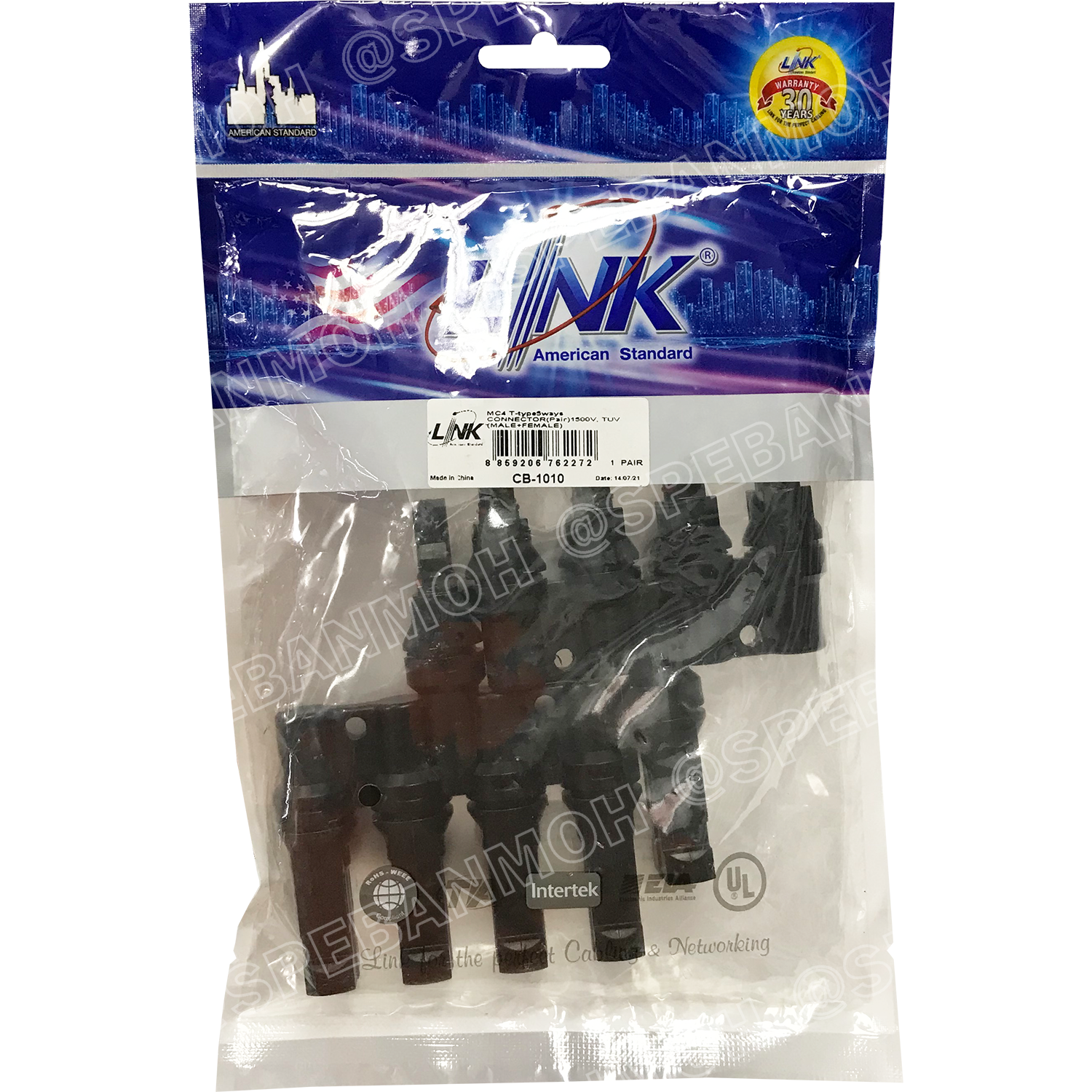 [ 1 คู่ ] CB-1010 MC4 Branch Connector 1500V TUV Standard MC4 Branch Connector MC4 เข้า 4 ออก 1 MC4 เข้า 1 ออก 4 MC4 ผู้4 เมีย1 MC4 เมีย4 ผู้1 รุ่น CB-1010 Solar Connector Branch ขั้วแยกโซล่าเซลล์ ตัวแยก MC4 แยกสายโซล่า ขั้ว MC4 แยก MC4 ขั้วแยก MC4 LINKs