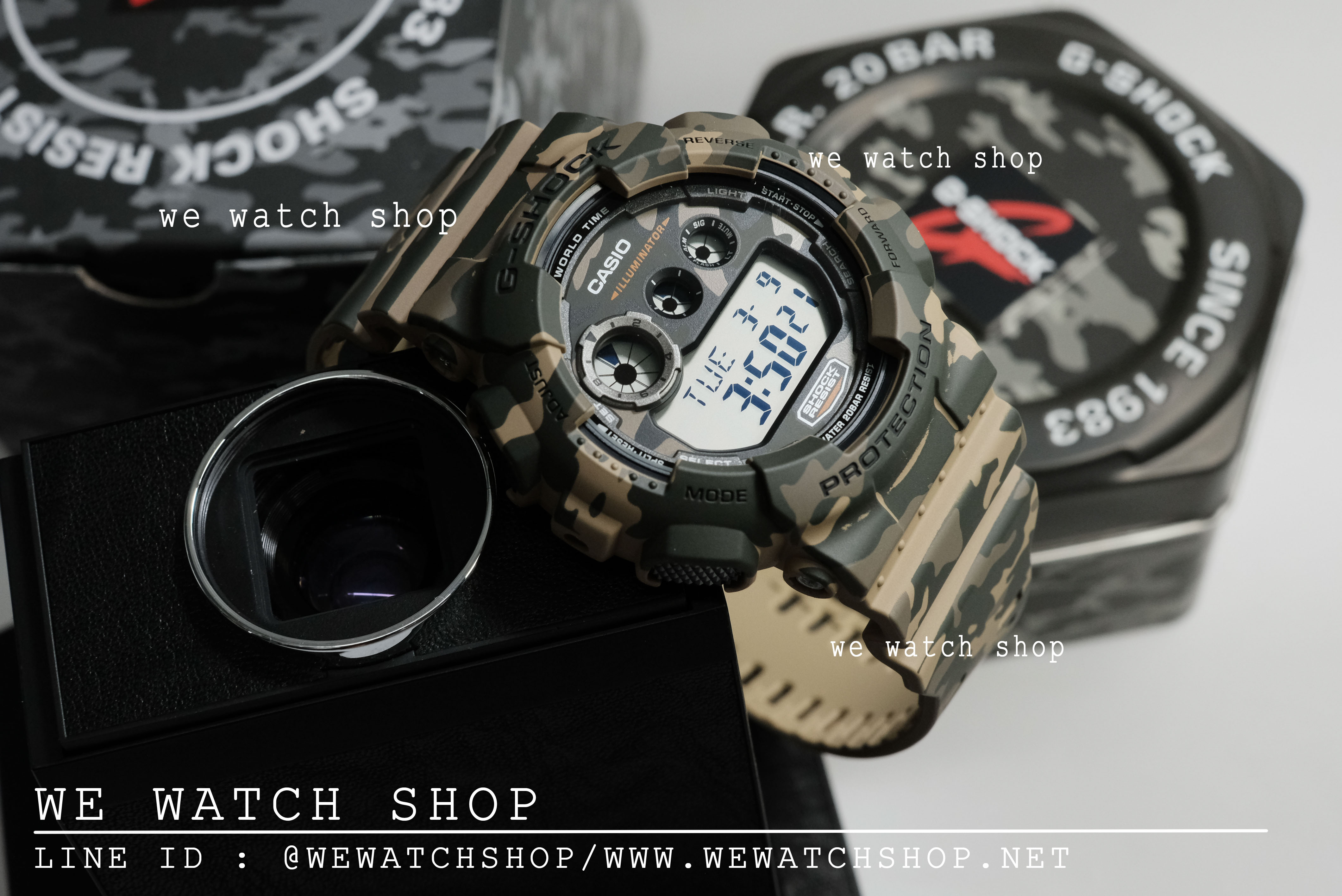 CASIO G-SHOCK รุ่น GD-120CM-5DR สีเขียว น้ำตาล สินค้าของเเท้ รับประกันศูนย์ CMG