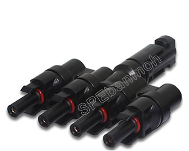 MC4-F1M4 ขั้วต่อแยกโซลาร์เซลล์ เมีย1 ผู้4 (MC4 Male Connector Male1 Feamle3)