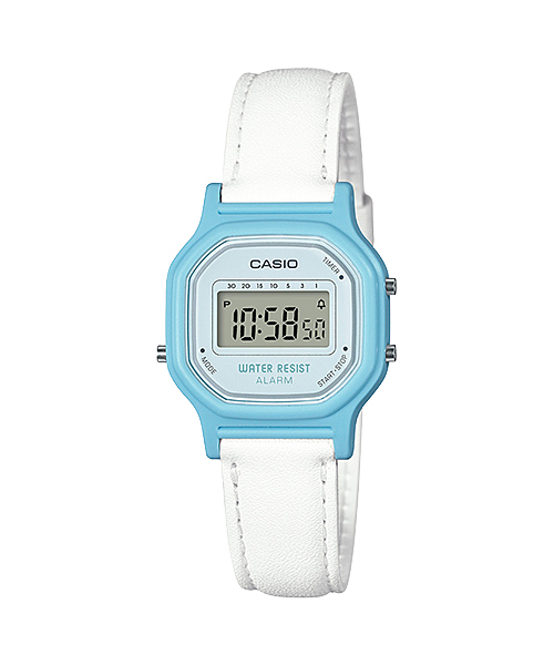 CASIO Standard รุ่น LA-11WL-2ADF สีฟ้า พาสเทล สายสีขาว สินค้าของเเท้ รับประกันศูนย์ CMG