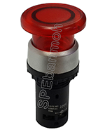 สวิทช์กดติด-ปล่อยดับ∅22mm EB2F-10MD 1NO-1NC AC220V/with Lamp แดง (Red)