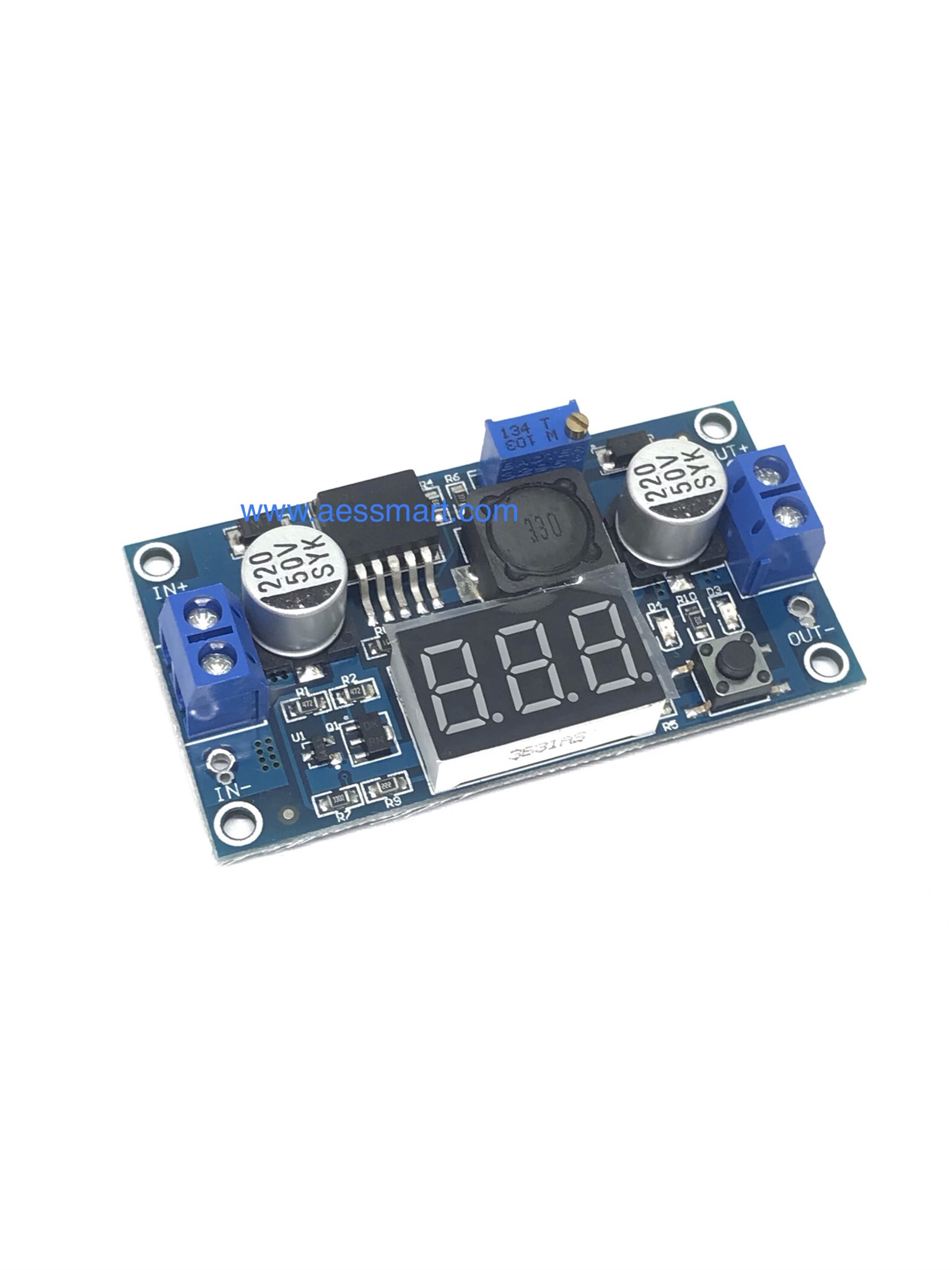 DC-DC Boost Module Digital Voltmeter LM2577 3-34V to 4-35V 3A