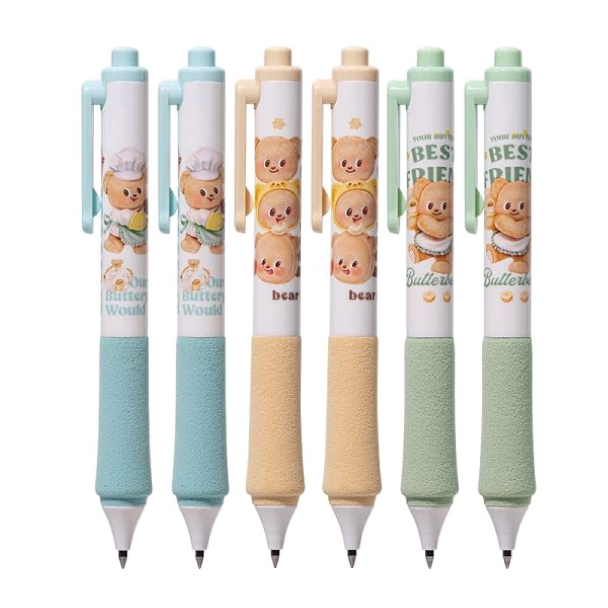 ปากกาเจล หมึกสีดำ Deli รุ่น HY001 ลายลิขสิทธิ์ Butterbear หัวปากกา 0.5 มม.