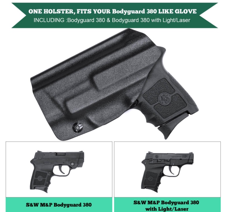 ซอง พกใน S&W M&P Bodyguard 380 Integrated Laser Concealed Carry Right Handed USA WARRIORLAND Pistol Holster Kydex ส่งจากประเทศไทย