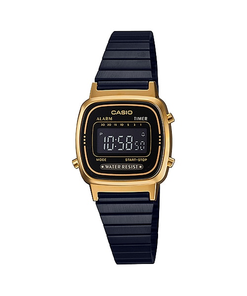 CASIO Standard รุ่น LA670WEGB-1BDF สีทอง สายดำ สินค้าของเเท้ รับประกันศูนย์ CMG