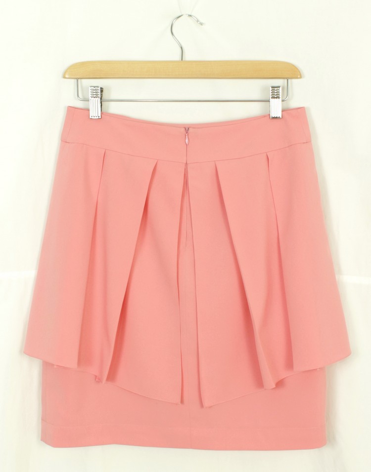 SK-152 กระโปรงแฟชั่น&ทำงาน ผ้าไหมอิตาลี มีโบว์ซ้อนกัน 2 ชั้น