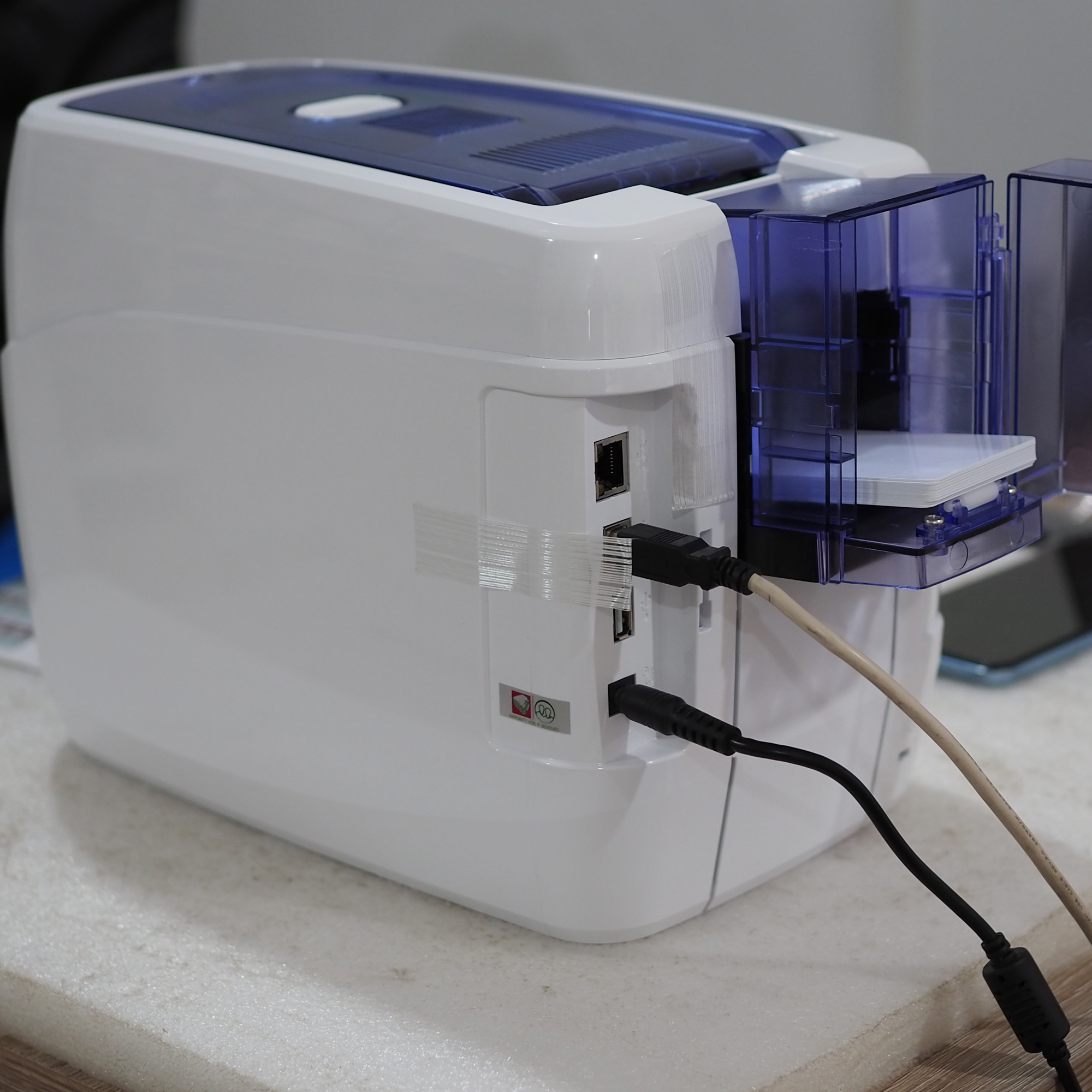 Pointman เครื่องพิมพ์บัตรพลาสติก เครื่องพิมพ์บัตรพนักงาน บัตรข้าราชการ บัตรประจำตัว บัตรนักเรียน Card printer Nuvia N20 Dual พิมพ์สองด้านอัตโนมัติ