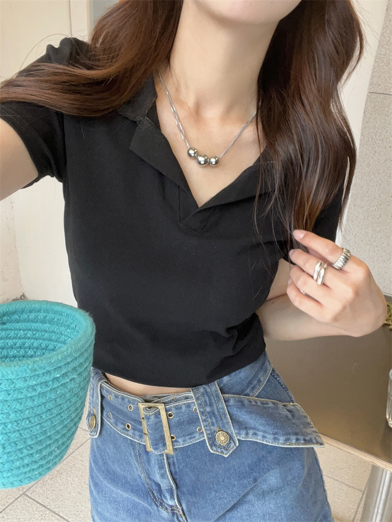 BASIC crop top ครอปสั้นผ้ายืด y2k