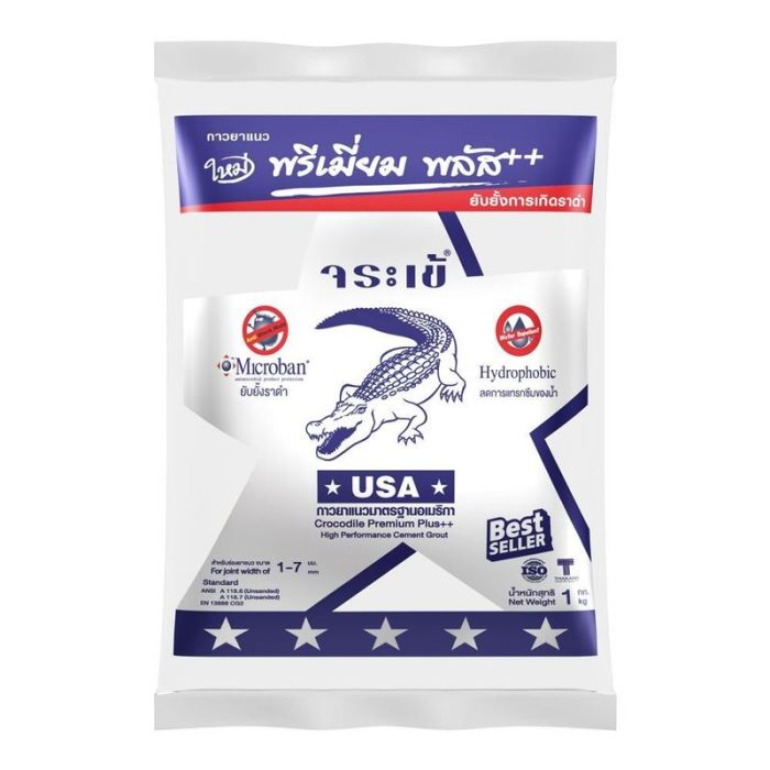 ยาแนวจระเข้เงิน พรีเมี่ยม พลัส สีขาวไข่มุก