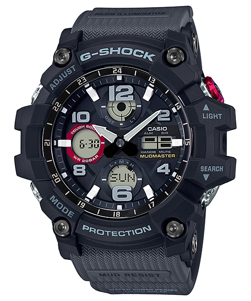 CASIO G-SHOCK รุ่น GSG-100-1A8DR สีดำ สายเทา สินค้าของเเท้ รับประกันศูนย์ CMG