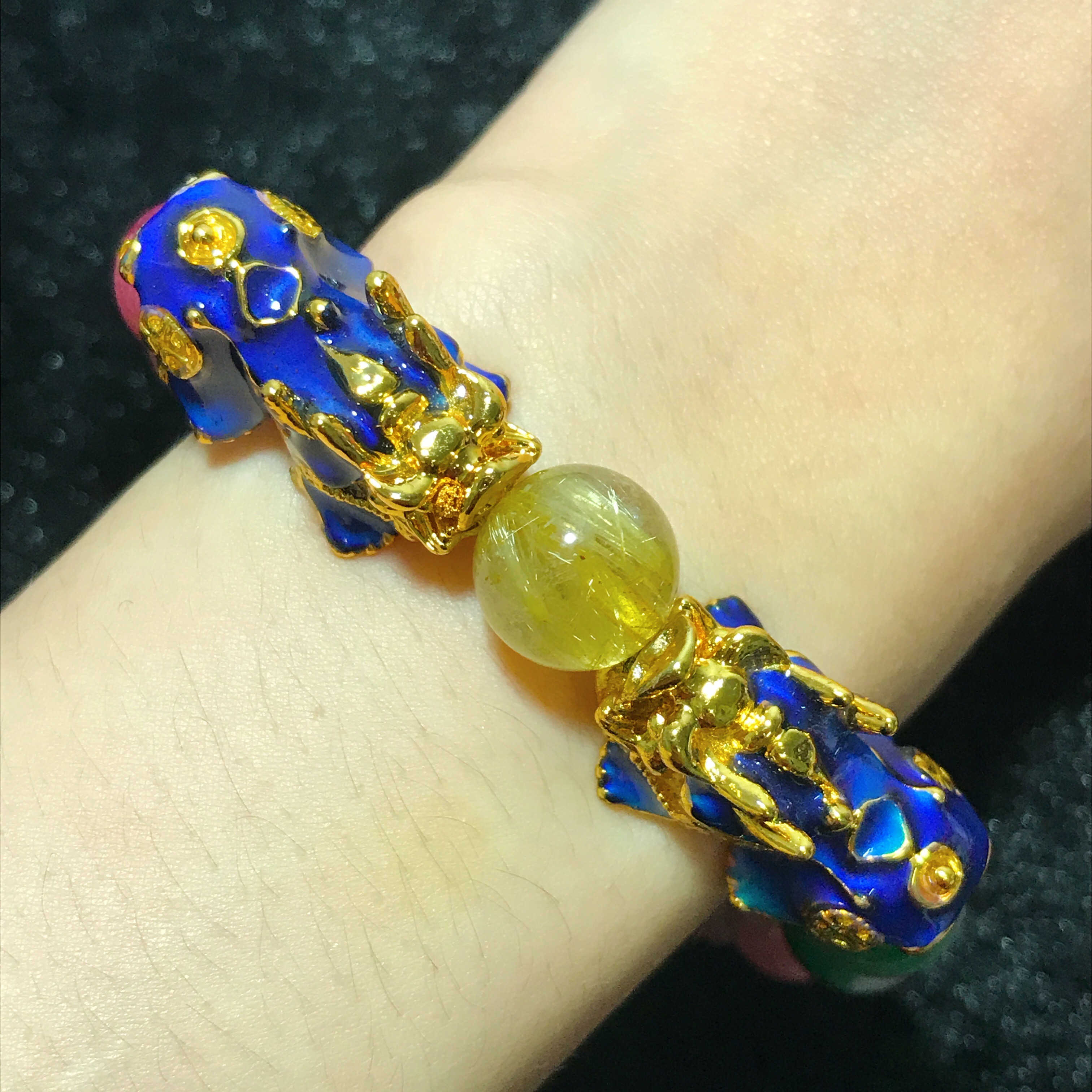 ปี่เซียะ ฮกลกซิ่ว ไหมทอง 10 มิล