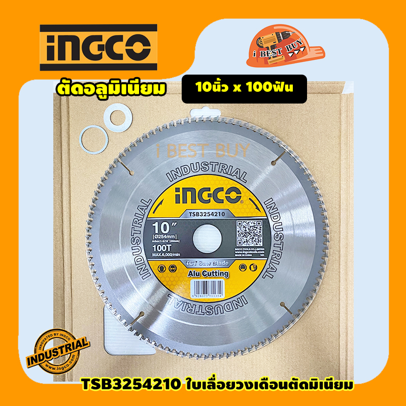 INGCO TSB3254210 ใบเลื่อยวงเดือนตัดมิเนียม ขนาด 10นิ้ว x 100 ฟัน รูเพลา 25.4 มม.