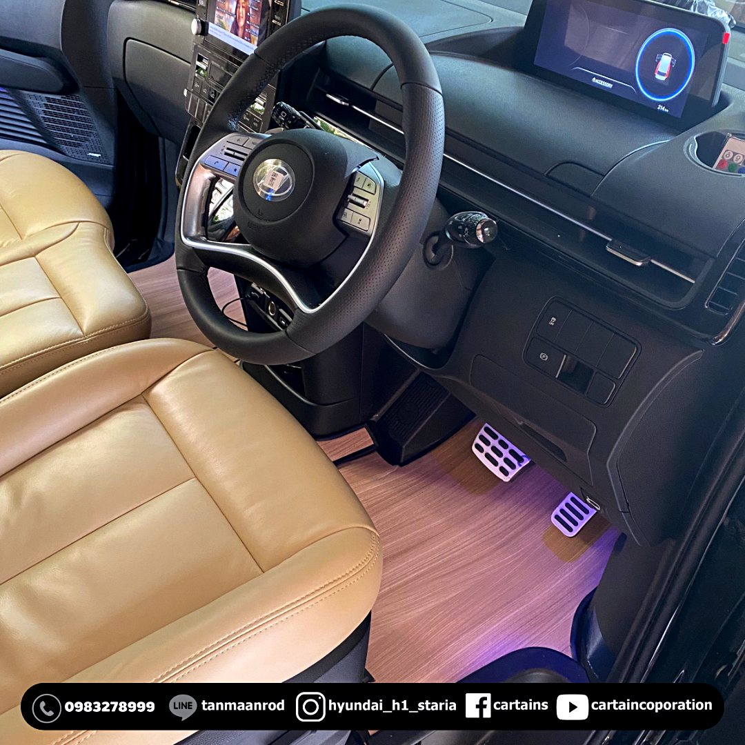 HYUNDAI Staria Premium คุณแบงค์ สุโขทัย [ทั้งคัน เบาะ vip + ปูพื้น + หลังคา + แดมป์ + จอเพดาน + เปลี่ยนสีถายใน] -0004