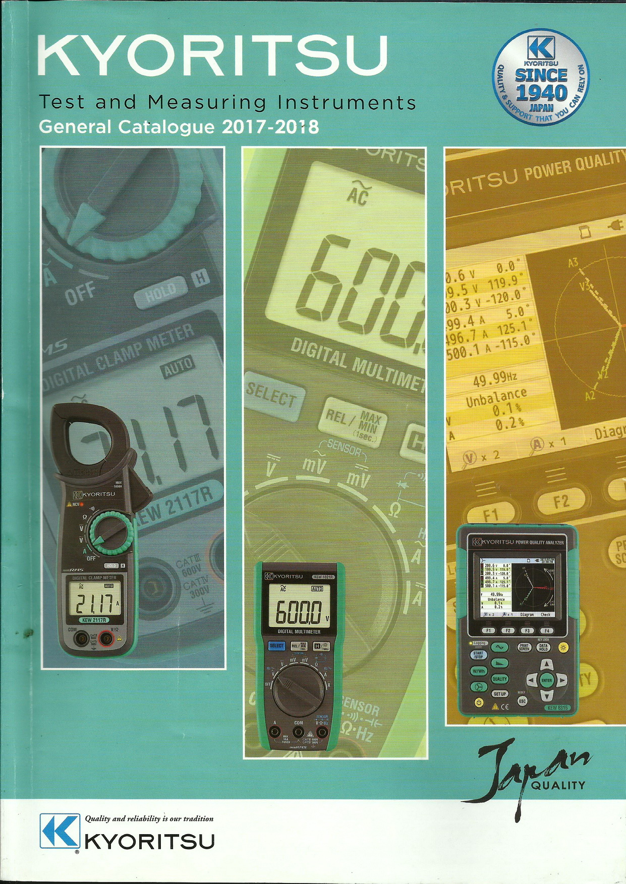 Test and Measurement Instruments Catalog Kyoritsu 2017 - 2018