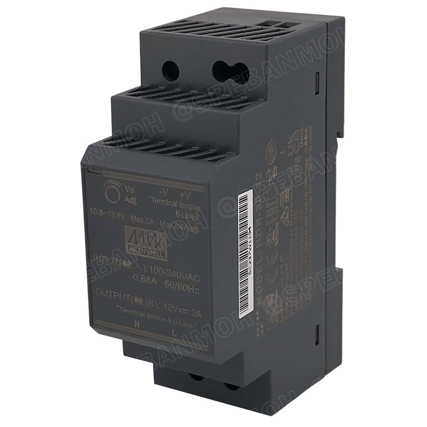 [ 1เครื่อง ] HDR-30-12 พาวเวอร์ซัพพลาย 12V 2A MEAN WELL 30W HDR Ultra Slim Step Shape DIN Rail สวิทชชิ่ง ยึดรางปีกนก INPUT 85-264VAC OUTPUT 12V สวิทชิ่ง เมนเวล 12โวตท์ สำหรับ DIN Rail มีนเวล บอร์ดแปลงไฟ หม้อแปลงไฟ AC to DC