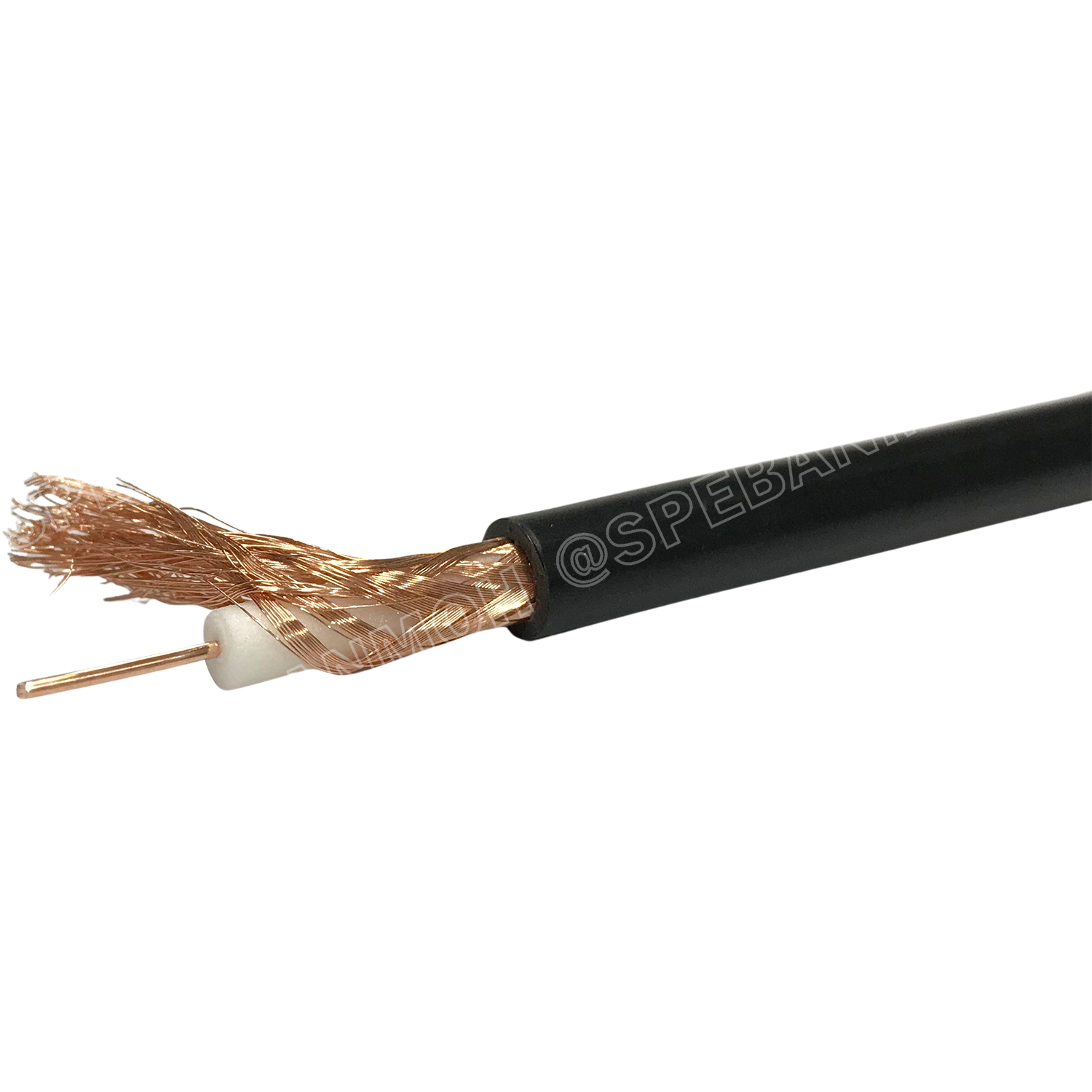 [ 2เมตร ] CB-0104 RG59 C/U Cable, 95% Shield, Black Jacket MILITARY สาย RG59 ยี่ห้อ LINK สายโคแอกเชียล Coaxial Cable CB-0104 RG 59 C/U 95% Shield ชีล 95% สายโคแอ็ก 75Ohm สายสัญญาณ 20AWG สายสัญญาณแกนแข็ง ชีลทองแดงเคลือบดีบุก สายวิทยุสื่อสาร