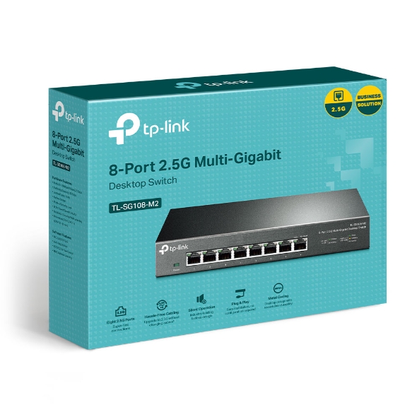 TP-LINK TL-SG108-M2 8-Port 2.5G Desktop Switch รับประกันศูนย์ไทย
