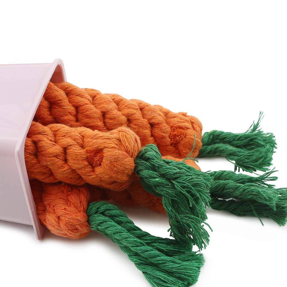 เชือกกัดเล่น สำหรับสุนัข รูปแครอท (ราคารวมส่ง)