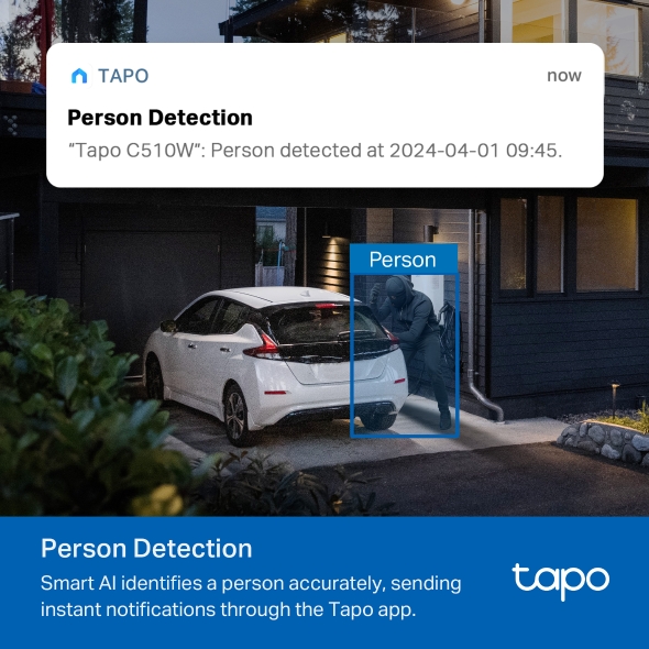 กล้องวงจรปิดไร้สาย TP-LINK Tapo C510W Outdoor Pan/Tilt Security Wi-Fi Camera รับประกันศูนย์