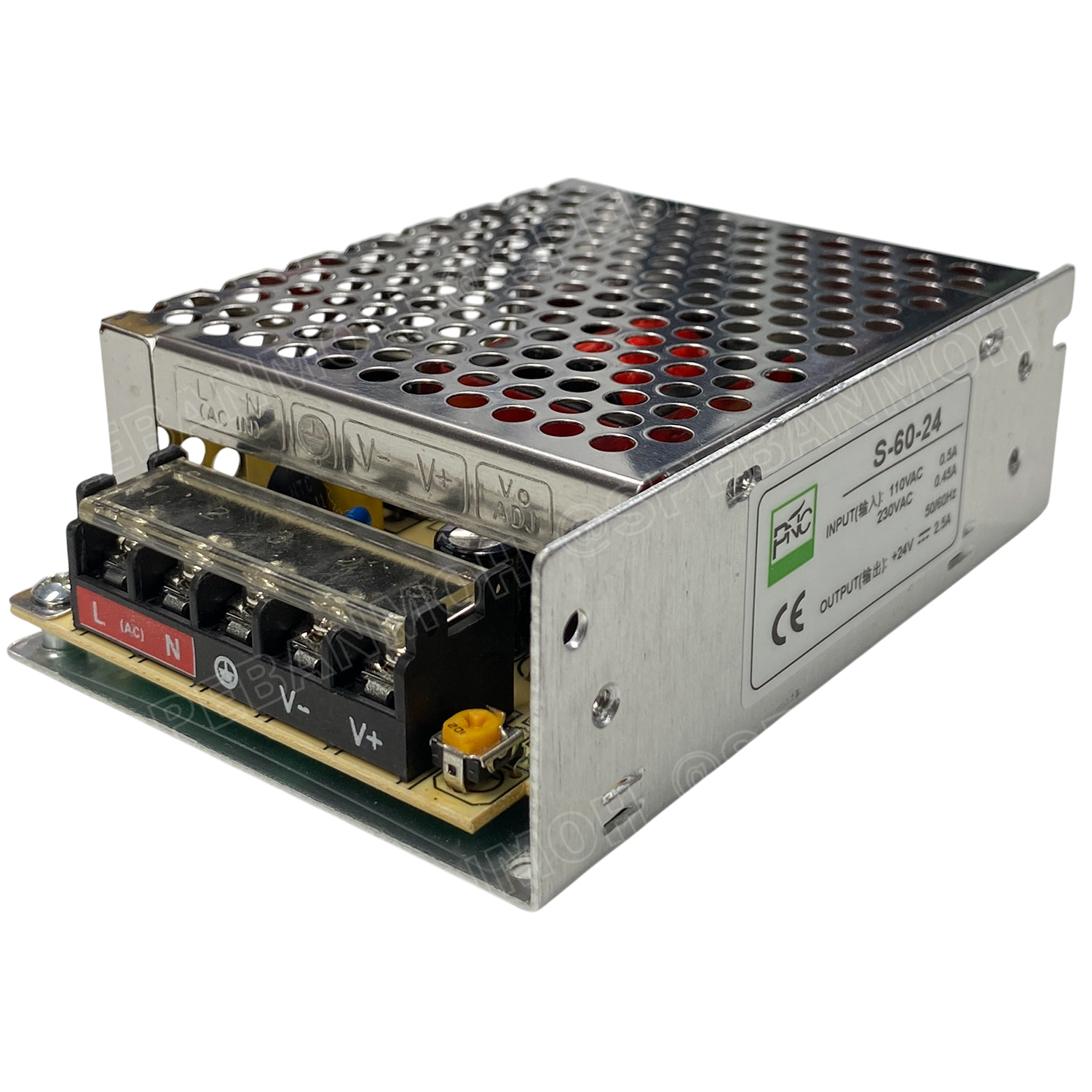 [ 1 ชิ้น ] S-60-24 Switching Power Supply สวิทช์ชิ่ง พาวเวอร์ซัพพลาย 24V 2.5A 60W Switching Power Supply 60วัตต์ แหล่งจ่ายไฟ แบบสวิตชิ่ง 24 โวลต์ ซัพพลายจ่ายไฟ Output 24VDC เพาเวอร์ซัพพลาย โวลต์ ดีซี ตัวแปลงไฟ หม้อแปลง ไฟเข้า 110V / 220V AC to 24V DC