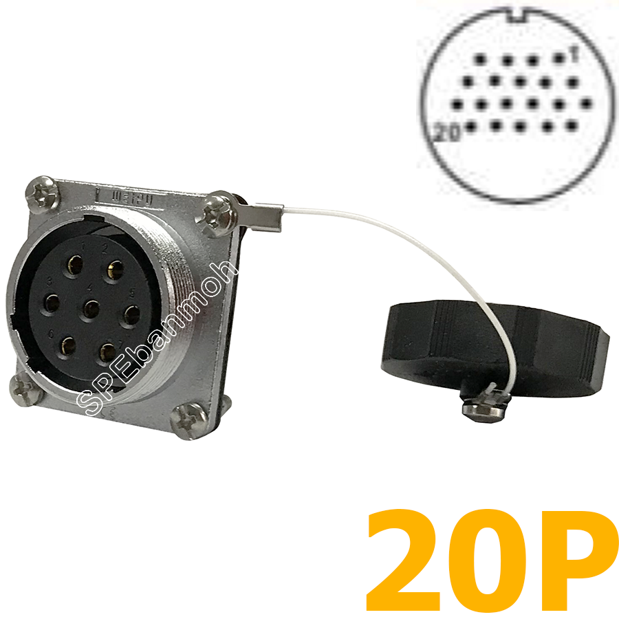 WS28-ZZF-20 ปลั๊กเหล็ก Metal Connector Aviation Plug Weipu Connector WS28 ปลั๊กเหล็ก 28มิล 28mm Metal Connector ปลั๊กเหล็ก Male Female Connectors Socket Aviation Plug คอนเนคเตอร์เหล็ก คอนเนคเตอร์ตัวผู้ตัวเมีย ขั้วไฟฟ้าเเบบเหล็ก