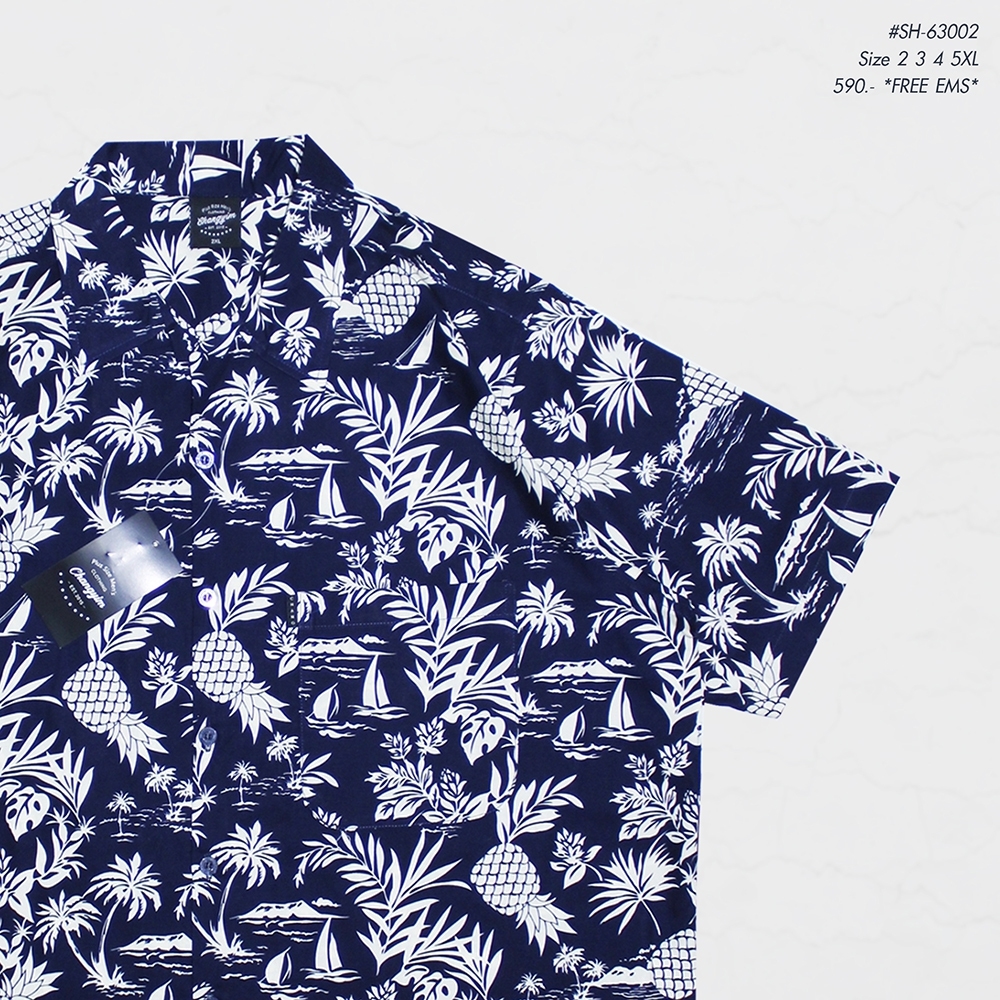 เสื้อเชิ้ตแฟชั่น ไซต์ใหญ่ เสื้อเชิ้ตผู้ชายอ้วน #SH-63002 2XL-5XL