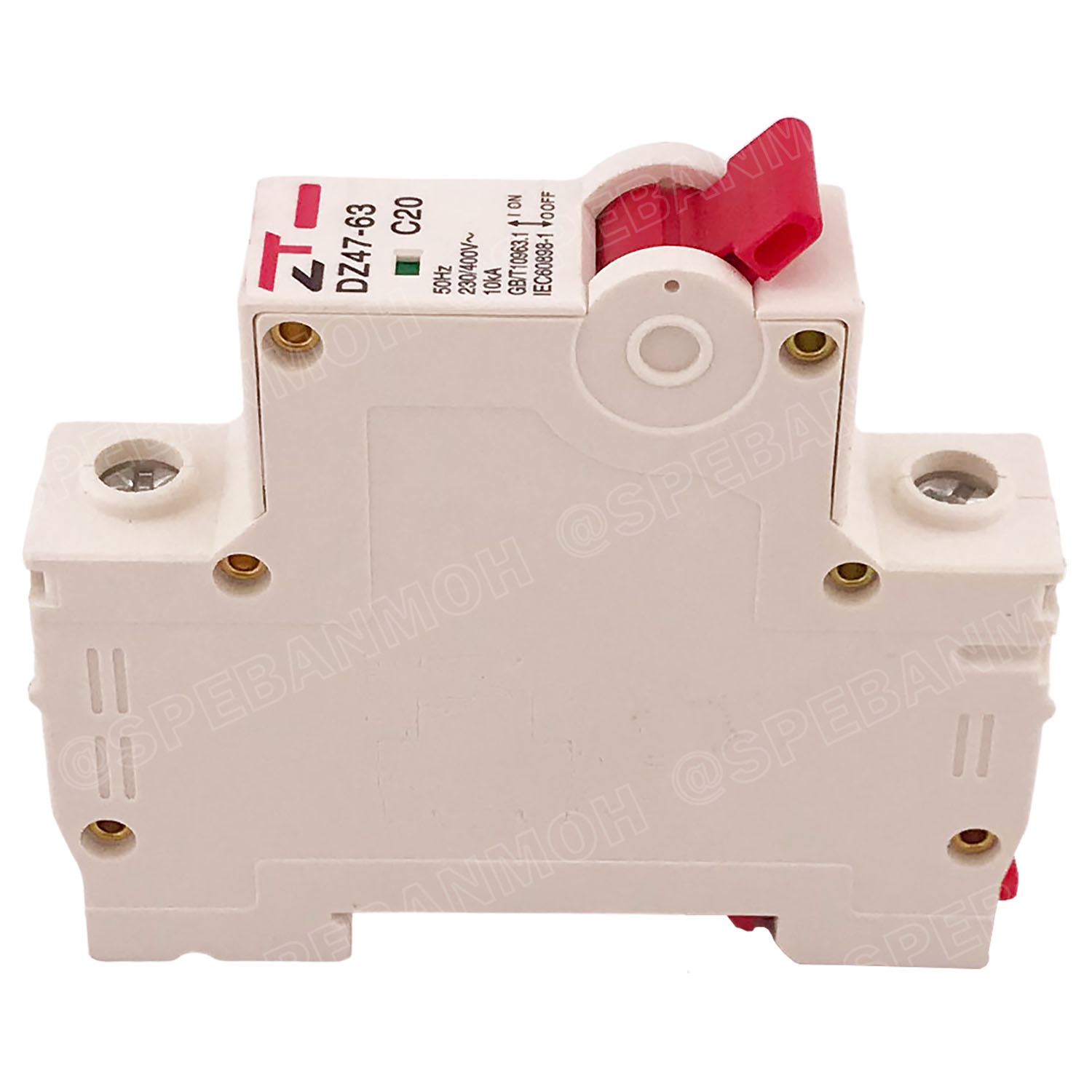 DZ47-63-1P 20A เบรกเกอร์ ลูกย่อย ยึดรางปีกนก 1P 20A AC Circuit Breaker เบรกเกอร์ตัดไฟเกิน 1โพล 20แอมป์ คัดเอาท์ ป้องกันกระแสเกิน Overload ป้องกันการลัดวงจร Short circuit เบรกเกอร์ตัดไฟ เบรกเกอร์ลูกย่อย Ac Circuit Breaker ไฟบ้าน 230V/400V AC มินิเซอกิตเบรก