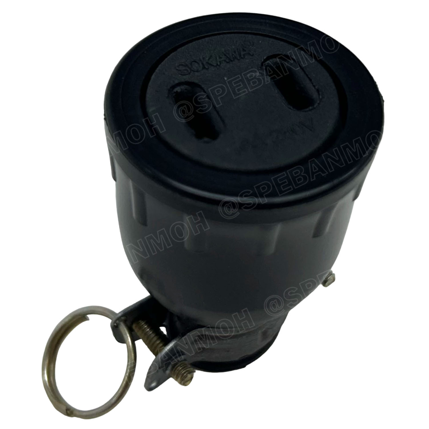 [ 4ชิ้น ] ACP-R002 ปลั๊กยาง ตัวเมีย 2ขาแบน Sokawa AC Power Plug ท้ายห่วง 16A 250V ปลั๊กตัวเมีย 2ขาแบน ต่อสาย AC Plug 2P 16แอมป์ 220โวตต์ Female Ac Plug ปลั๊กยาง 2ขา ปลั๊กเสียบขาแบน Female Plug 2แบน ปลั๊กตัวเมียต่อสาย