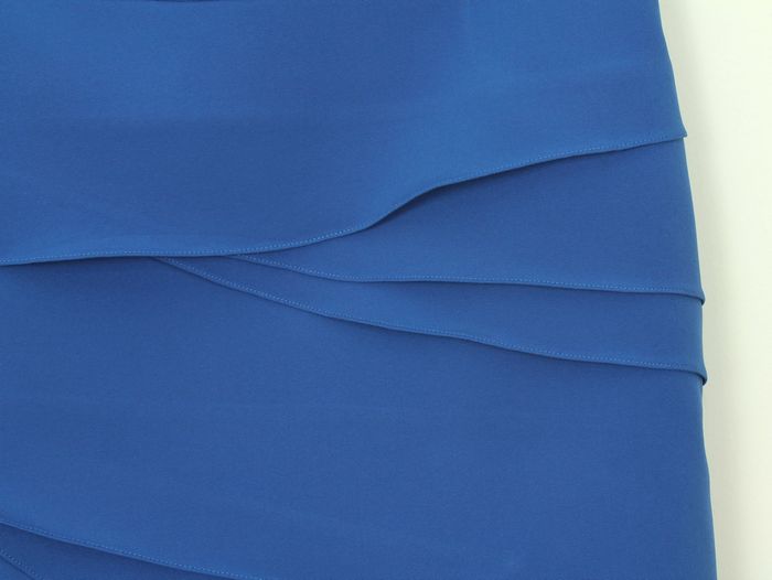 กระโปรงแฟชั่น&ทำงาน ทรงสอบ ผ้าไหมอิตาลีสีฟ้าน้ำทะเล / SK-255