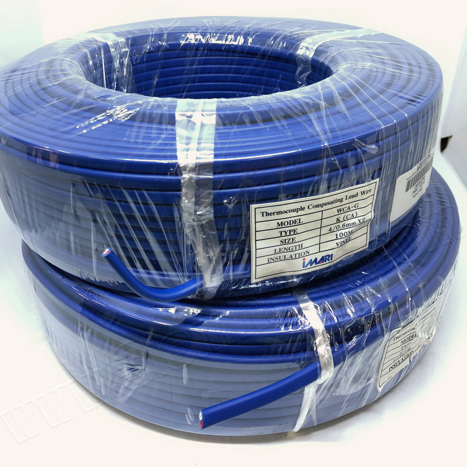 สายสัญญาณเทอร์โมคัปเปิล /ไฟเบอร์กลาส / ไวนิล Type K (CA) (IMARI) WCA series: WCA-G 4/0.6mm x 2core, WCA-H 4/0.6 x 2core, WCA-H 7/0.6mm x 2core, WCA-H (SUS) 4/0.6mm x 2core