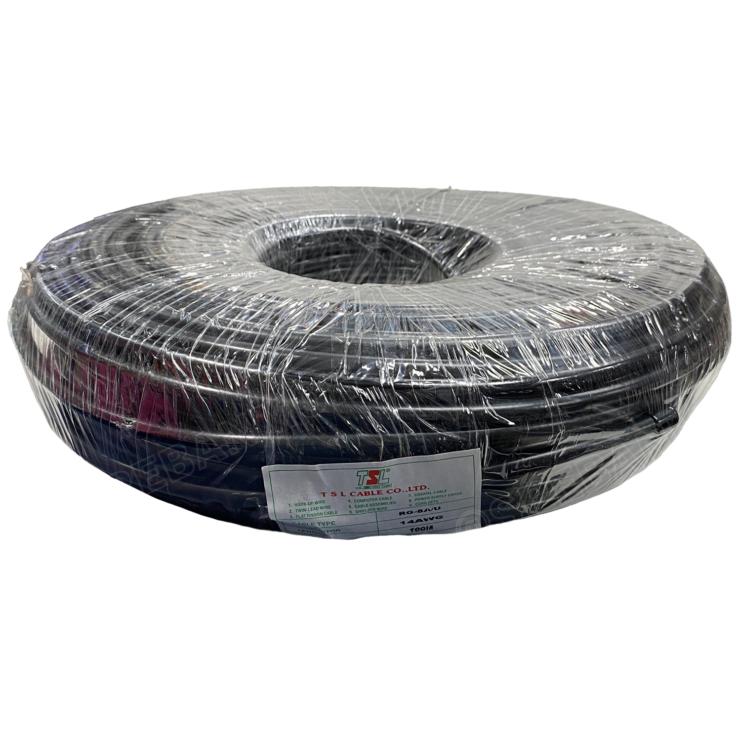 [ 1เมตร ] TSL-RG8 สาย Coaxial RG8 A/U 50 Ohm 14AWG ทีเอสแอล สายโคแอกเชียล สายสัญญาณวิทยุสื่อสาร ระยะไกล Coaxial Cable ทองแดงแท้ Copper Wire 50Ohm ชีลถัก อลูมิเนียมฟอยด์ กันสัญญาณรบกวนอย่างดี สำหรับต่อสัญญาณวิทยุสื่อสาร