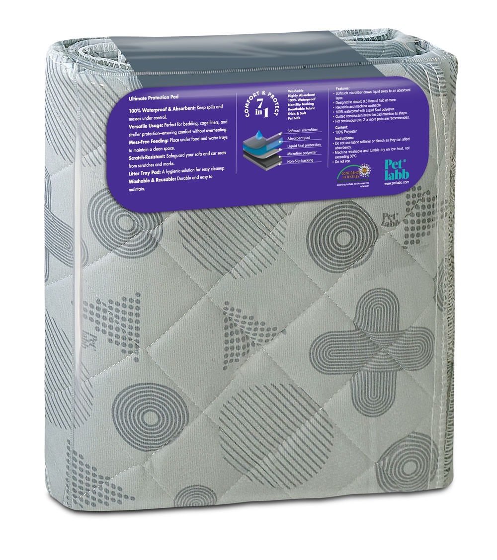 ผ้ารองฉี่สัตว์เลี้ยง Pet Labb แบบซักได้ สีเทา และ สีเทาเข้ม (ส่งฟรี)