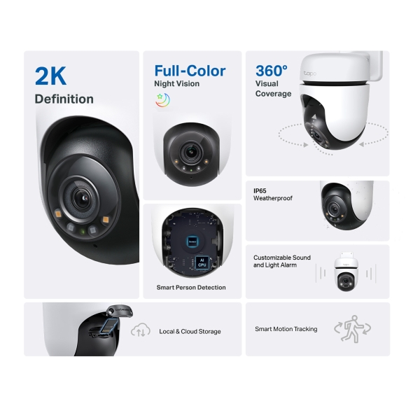 กล้องวงจรปิดไร้สาย TP-LINK Tapo C510W Outdoor Pan/Tilt Security Wi-Fi Camera รับประกันศูนย์