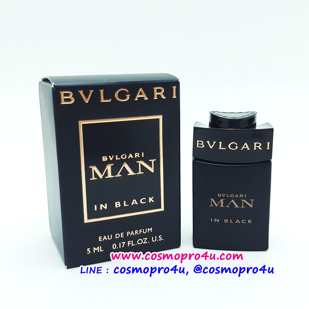 น้ำหอมผู้ชาย BVLGARI MAN IN BLACK EDP 5ml กล่องสีดำ บูการี่ แมน อิน แบล๊ค