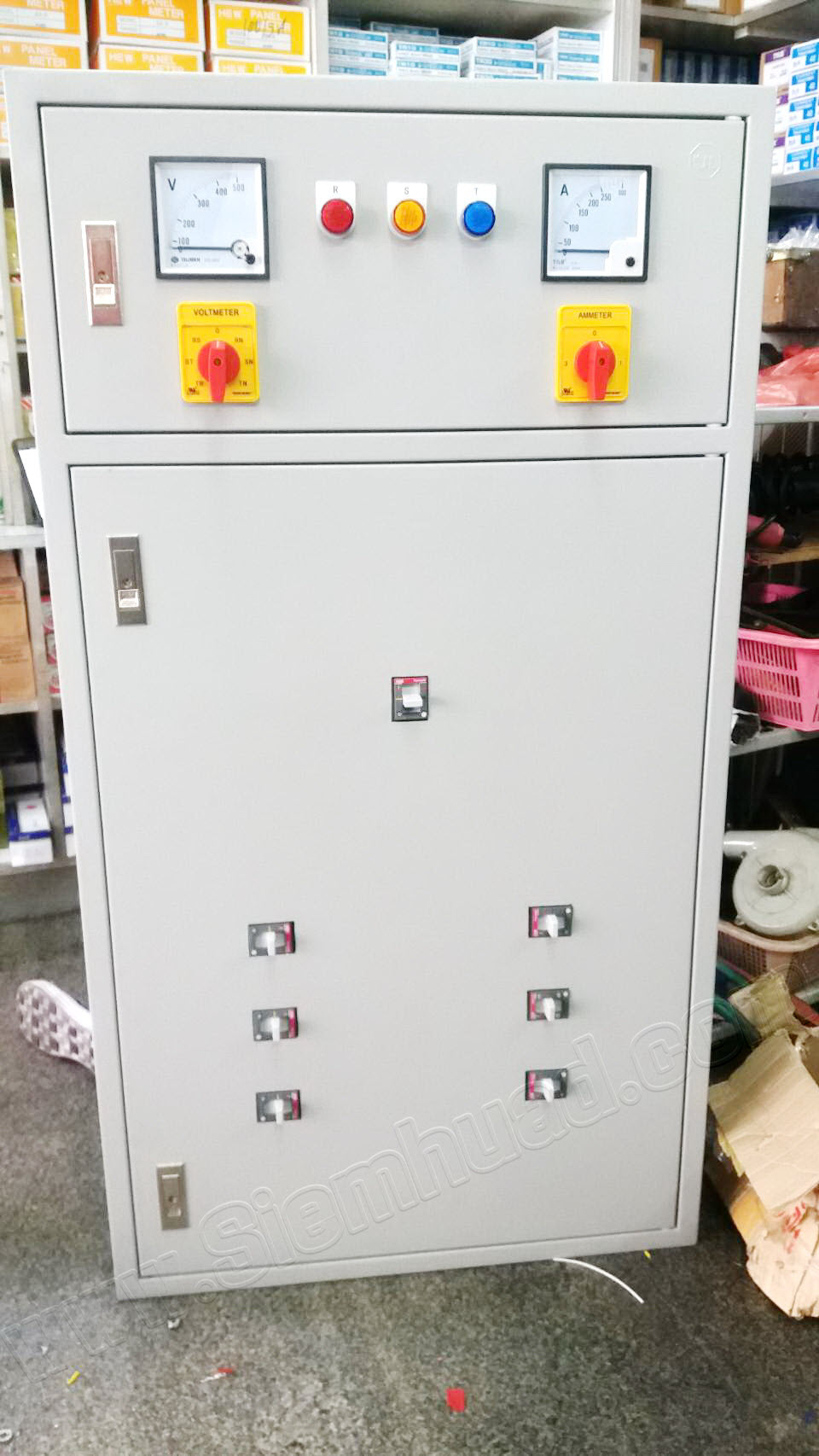ตู้ MDB ควบคุมกระแสไฟ ประหยัดพลังงาน ตู้เมนเบรกเกอร์ อุปกรณ์ (MCCB) ABB, Miniature Circuit Breaker (ABB), MAIN DISTRIBUTION BOARD (KJL), Control Switch, PANEL METER, SELECTOR SWITCH, Current Transformer