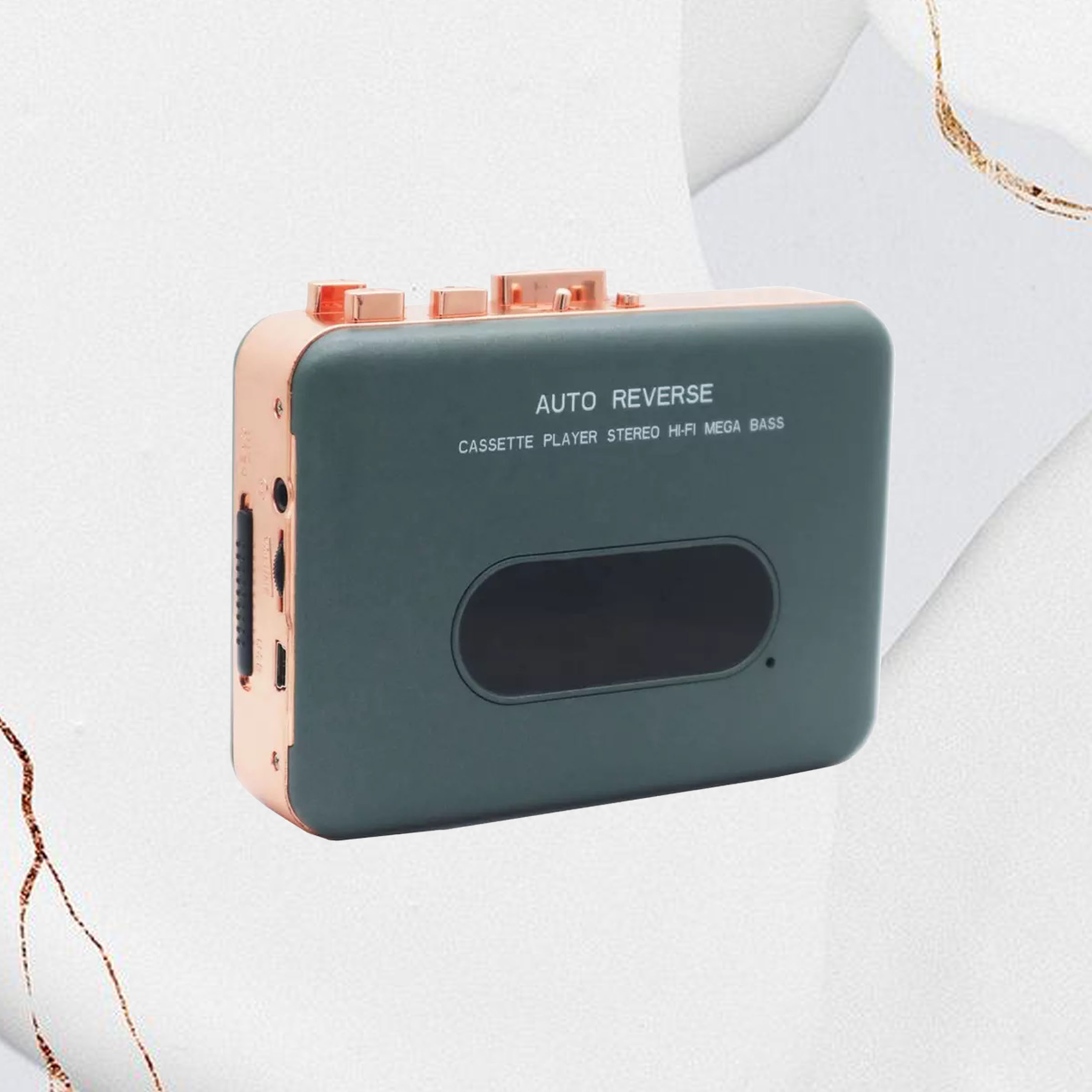 เครื่องเล่นเทปพกพา (ซาวน์อะเบาท์) รุ่น Luxury Walkman สีสวย ดีไซน์หรู ของใหม่มือ1 แถมฟรี!!สายUSB แปลงไฟ ไม่ง้อถ่าน - N82