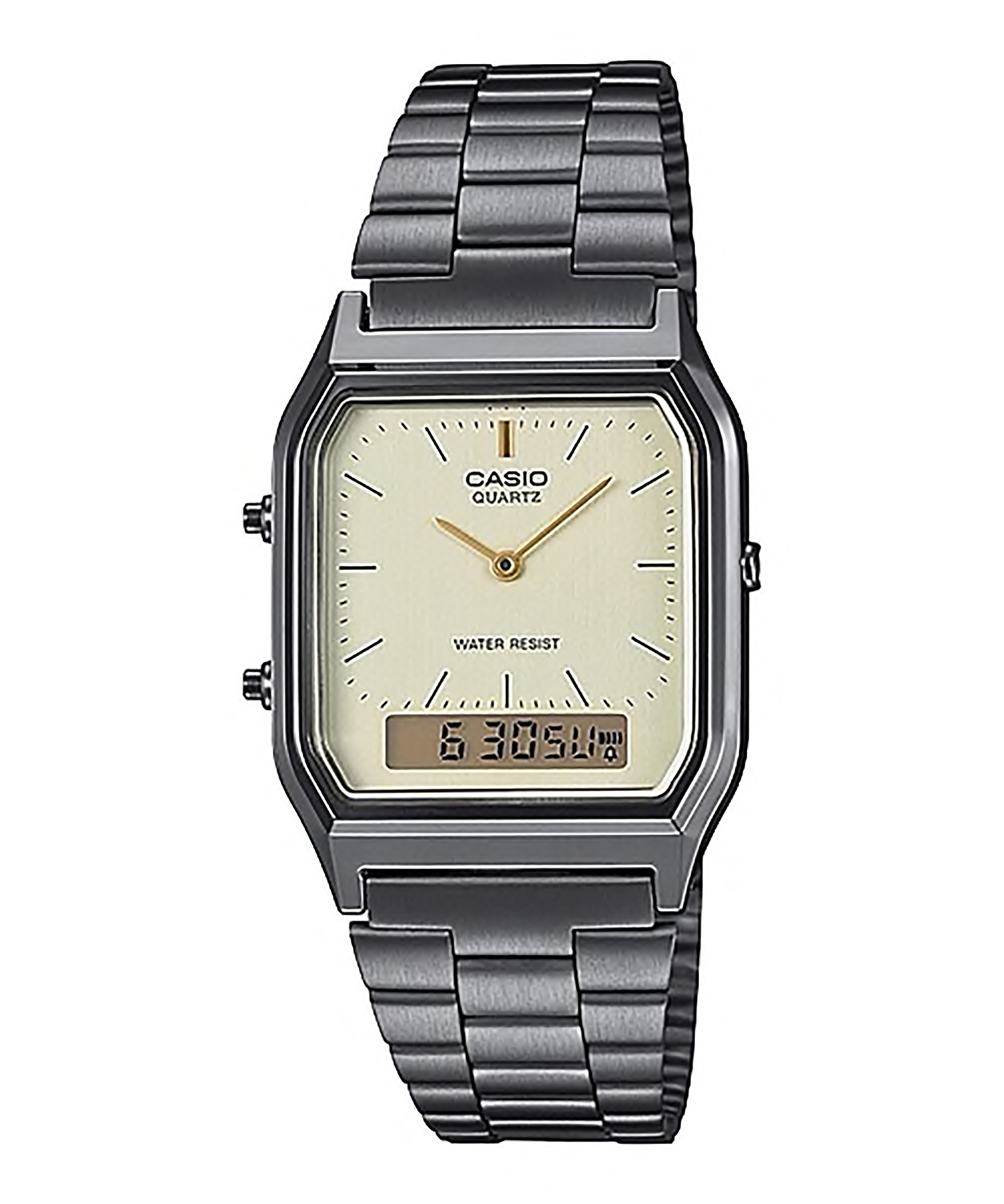Casio นาฬิกาข้อมือ Classic รุ่น AQ-230GG-9ADF สีเทา สินค้าของเเท้ รับประกันศูนย์ CMG GREY COLOUR