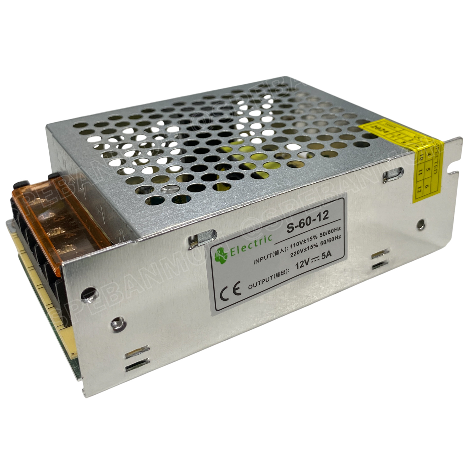 [ 1 ชิ้น ] S-60-12 Switching Power Supply สวิทช์ชิ่ง พาวเวอร์ซัพพลาย 60W 12V 5A Switching Power Supply 12VDC 60วัตต์ แหล่งจ่ายไฟ แบบสวิตชิ่ง 12 โวลต์ ซัพพลายจ่ายไฟ Output 12VDC เพาเวอร์ซัพพลาย โวลต์ ดีซี ตัวแปลงไฟ หม้อแปลง ไฟเข้า 110V / 220V AC to 12V DC