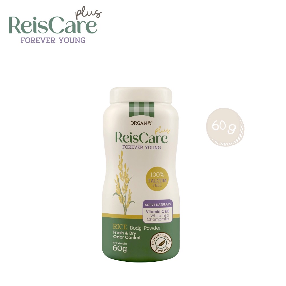 ReisCare Plus แป้งทาตัวไร้ซแคร์ พลัส ฟอร์เอเวอร์ ยัง ขนาด 60 กรัม