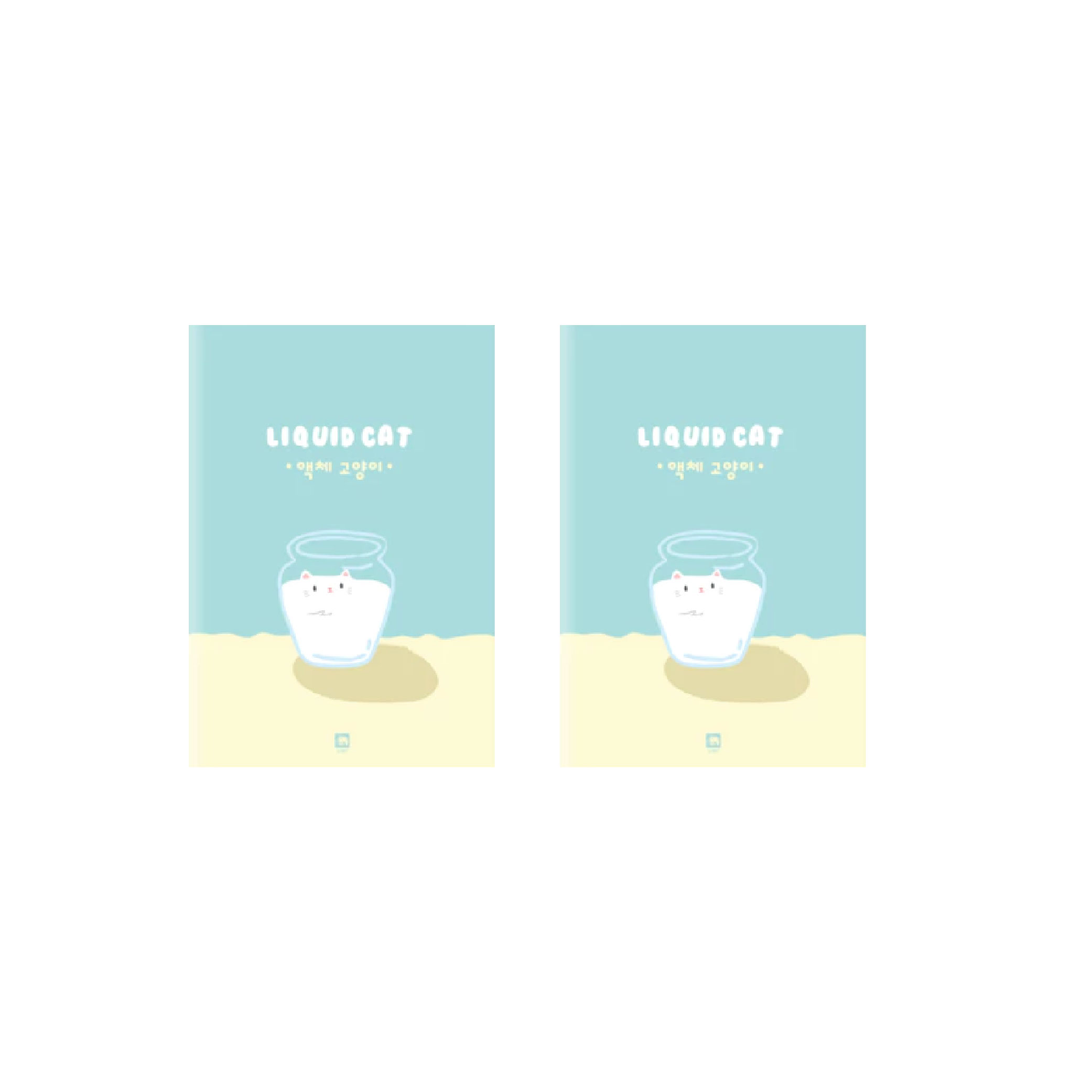 (แพ็คคู่) สมุดโน๊ต สมุดจดบันทึก สมุดโน้ต มีเส้น ตราช้าง Elephant ขนาด A6 ลาย LIQUID CAT