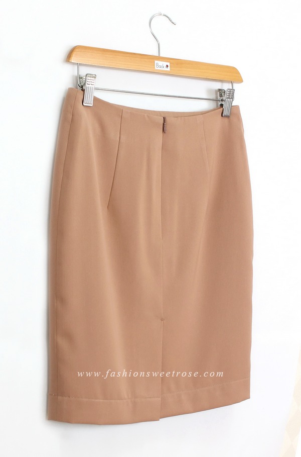 SK-401 กระโปรงแฟชั่น&ทำงาน ทรงดินสอ ผ้าโพลีเอสเตอร์สี Portrait Tone (Earth Tones)