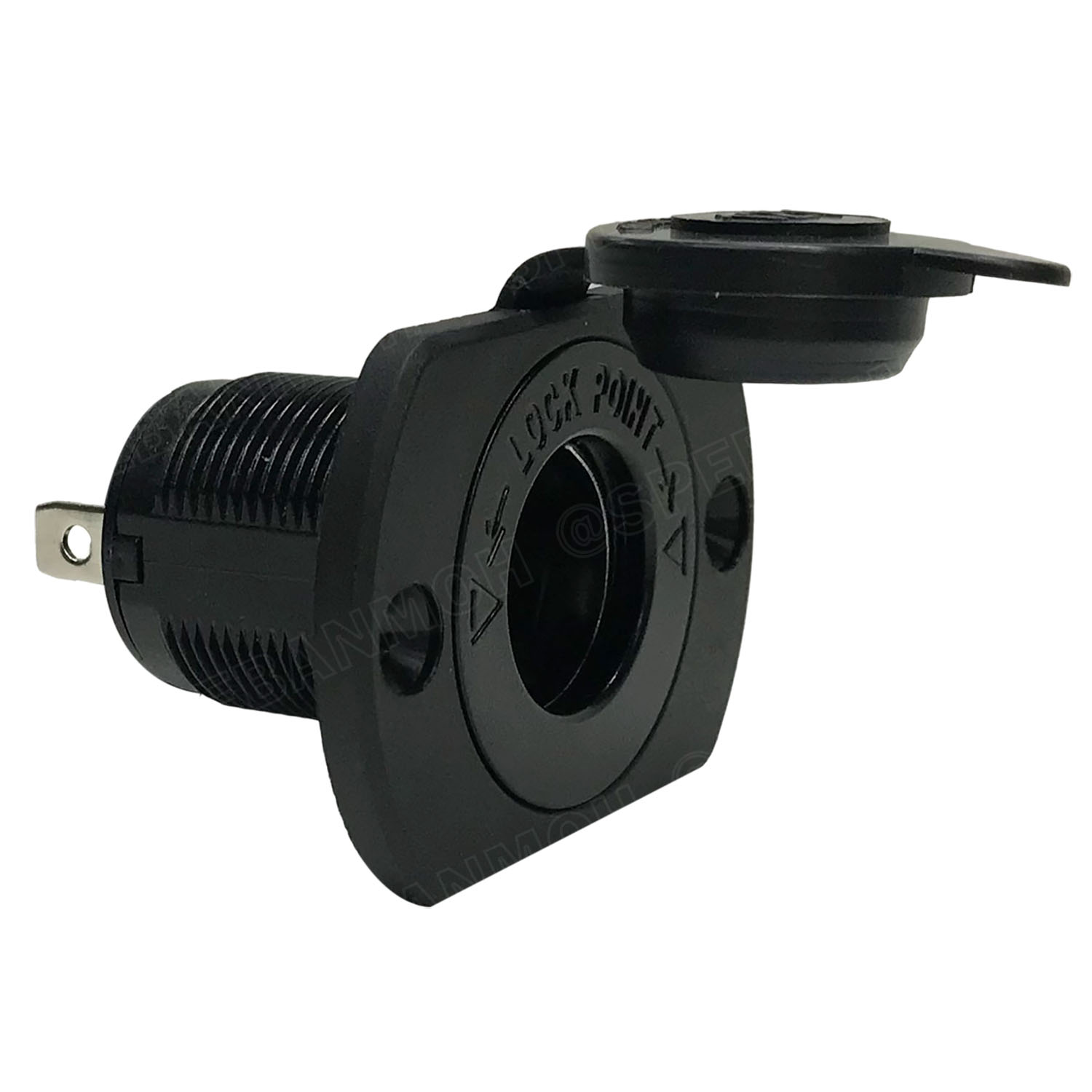 [ 1ชิ้น ] CLTF-003 เต้ารับ DC Socket 12V สำหรับปลั๊กจุดบุหรี่ Cigarette Lighter Socket with protective cap อะแดปเตอร์ซ็อกเก็ต USB พร้อมฝาครอบ สำหรับรถยนต์ จักรยานยนต์ มอไซต์ Input 12V Output 12V ซ็อกเก็ตที่จุดบุหรี่ในรถยนต์