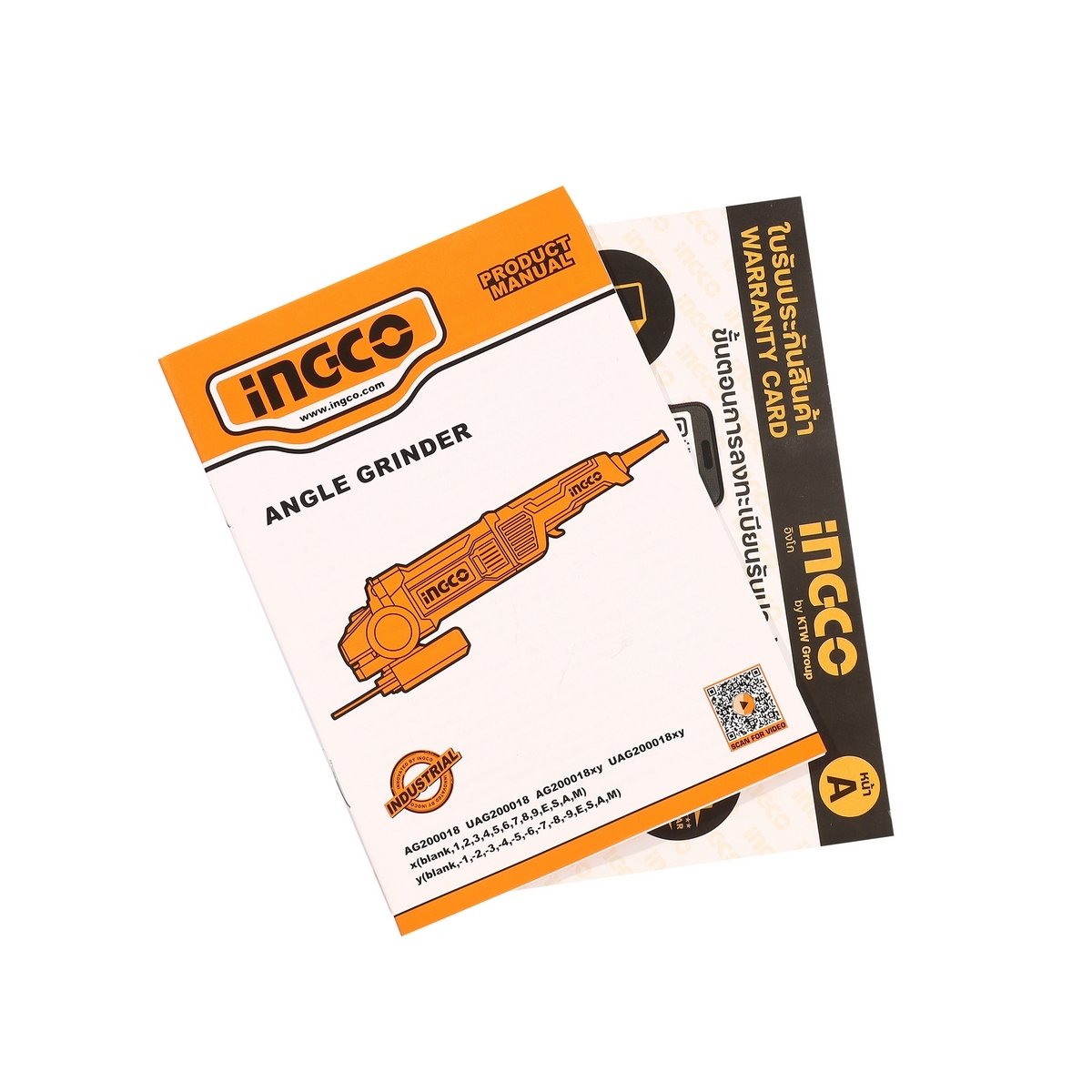 INGCO เครื่องเจียร 7 นิ้ว 180 มม. กำลังไฟ 2,000 วัตต์ รุ่น รุ่น AG200018