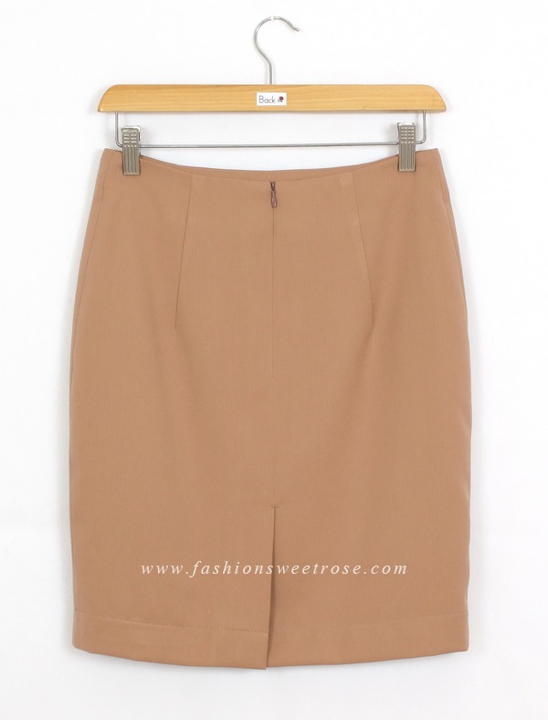 SK-401 กระโปรงแฟชั่น&ทำงาน ทรงดินสอ ผ้าโพลีเอสเตอร์สี Portrait Tone (Earth Tones)