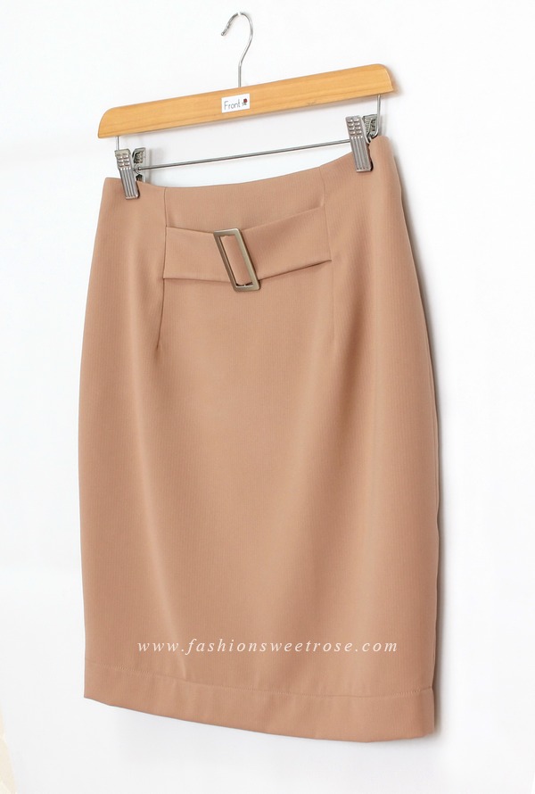 SK-401 กระโปรงแฟชั่น&ทำงาน ทรงดินสอ ผ้าโพลีเอสเตอร์สี Portrait Tone (Earth Tones)