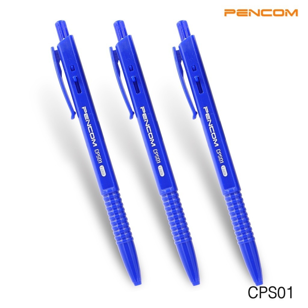ปากกาหมึกน้ำมันแบบกด Pencom รุ่น CPS 01 หมึกสีน้ำเงิน