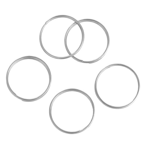 ห่วงกุญแจวงแหวนเกลียวสองชั้น สแตนเลส ขนาด 20 mm เส้นสแตนเลส 1 มม. จำนวน 28 อัน