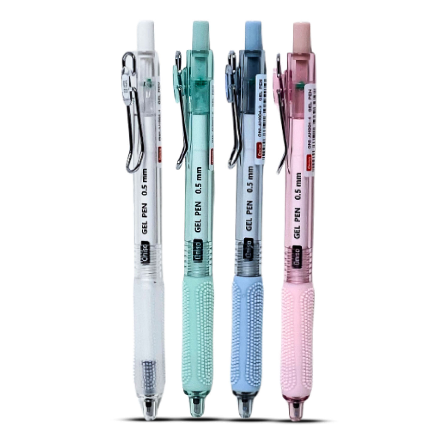 ปากกาเจล ONISO รุ่น AH004 NOISE cancelling หัวปากกา 0.5 มม. หมึกสีน้ำเงิน ปุ่มกดไร้เสียง